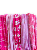 Pink Tones Personalized Minky Blanket