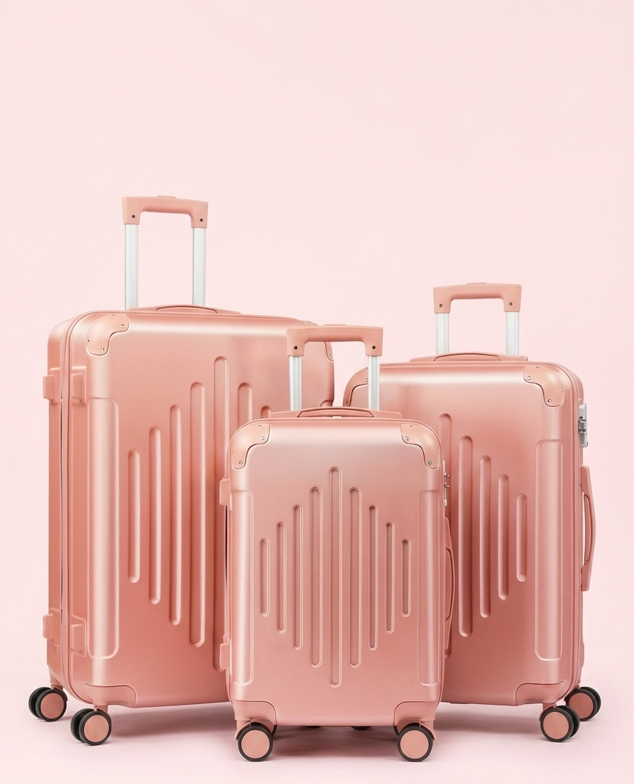 3-Piece Hard Shell Spinner Luggage Set with TSA Lock - 20/24/28 In