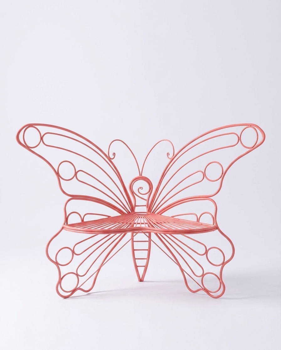 50-Inch Whimsical Garden Bench in Teal, Lavender, or Tan