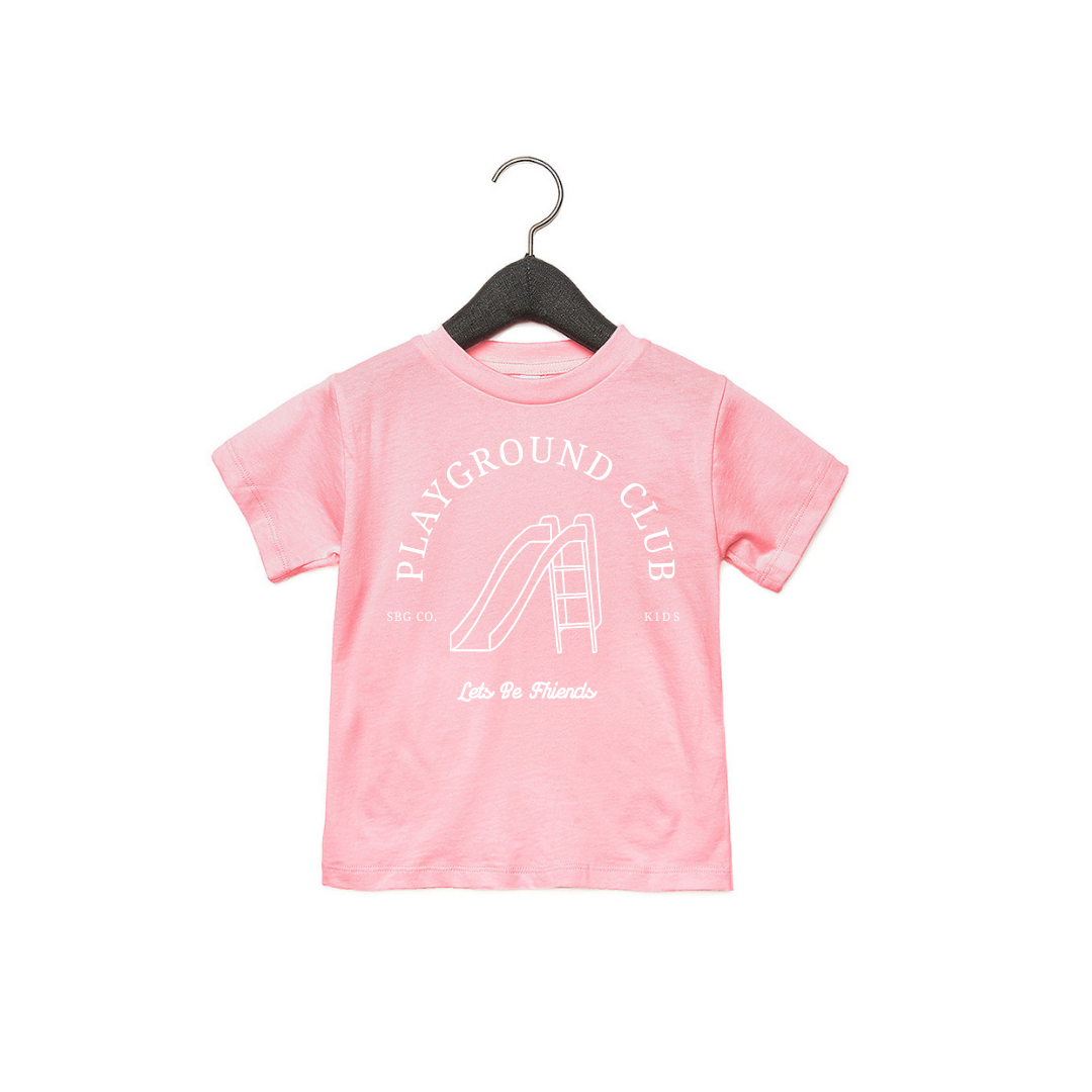 The Playground Club Cotton Tee for Kids - Olive/Light Gray