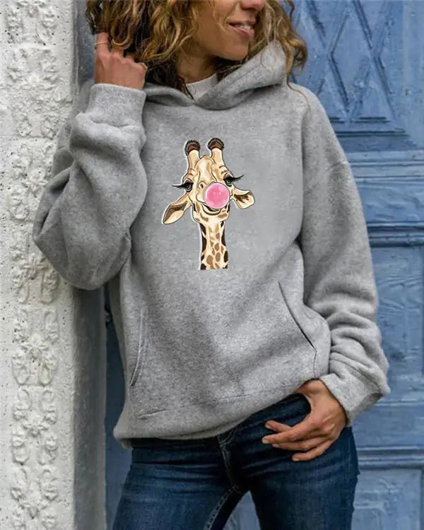 Women's Printed Round Neck Sweater - Soft Modal
