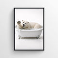 Polar Bear Animal Bathroom Tub Poster