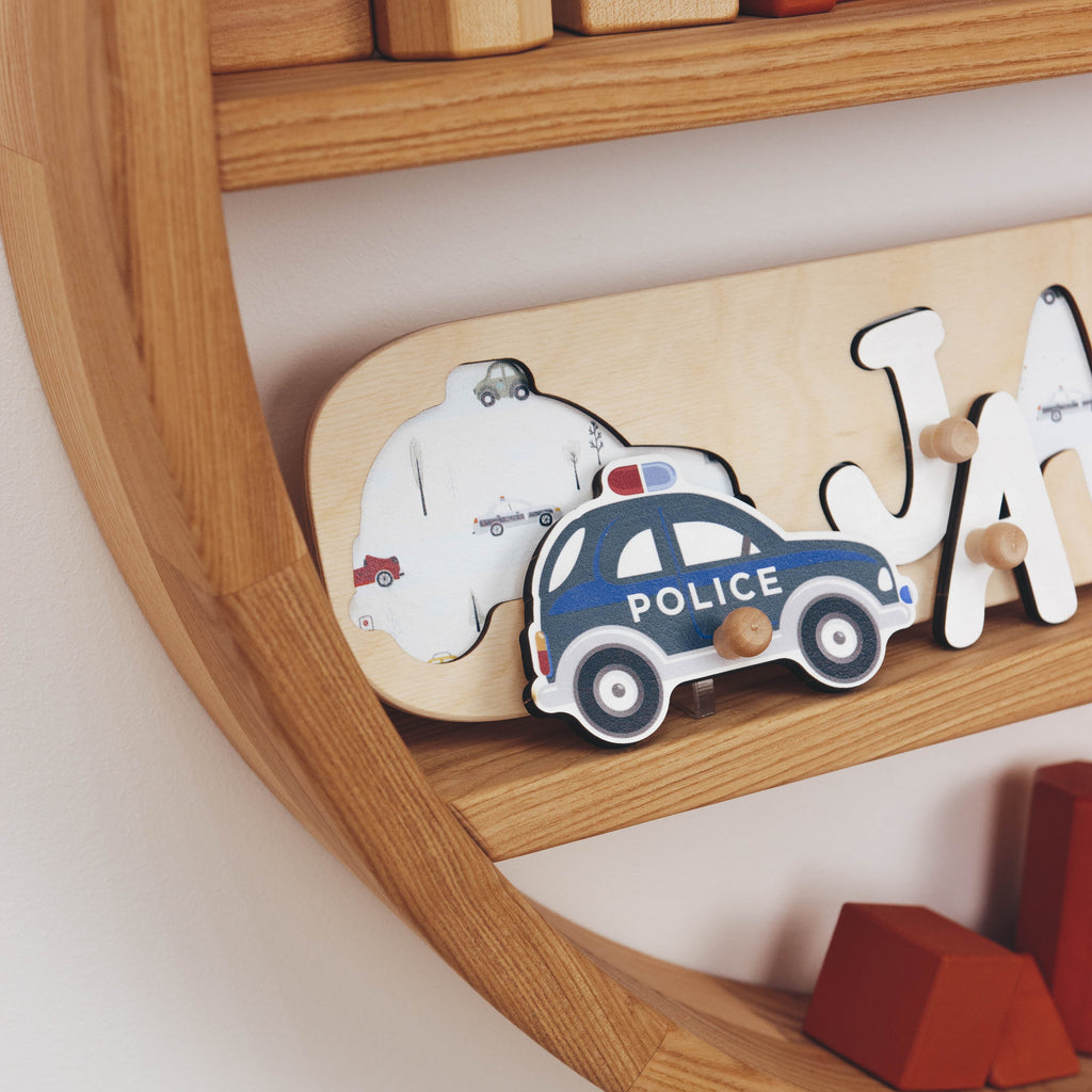 Custom Cars Name Puzzle - Educational Wooden Toy for Toddlers