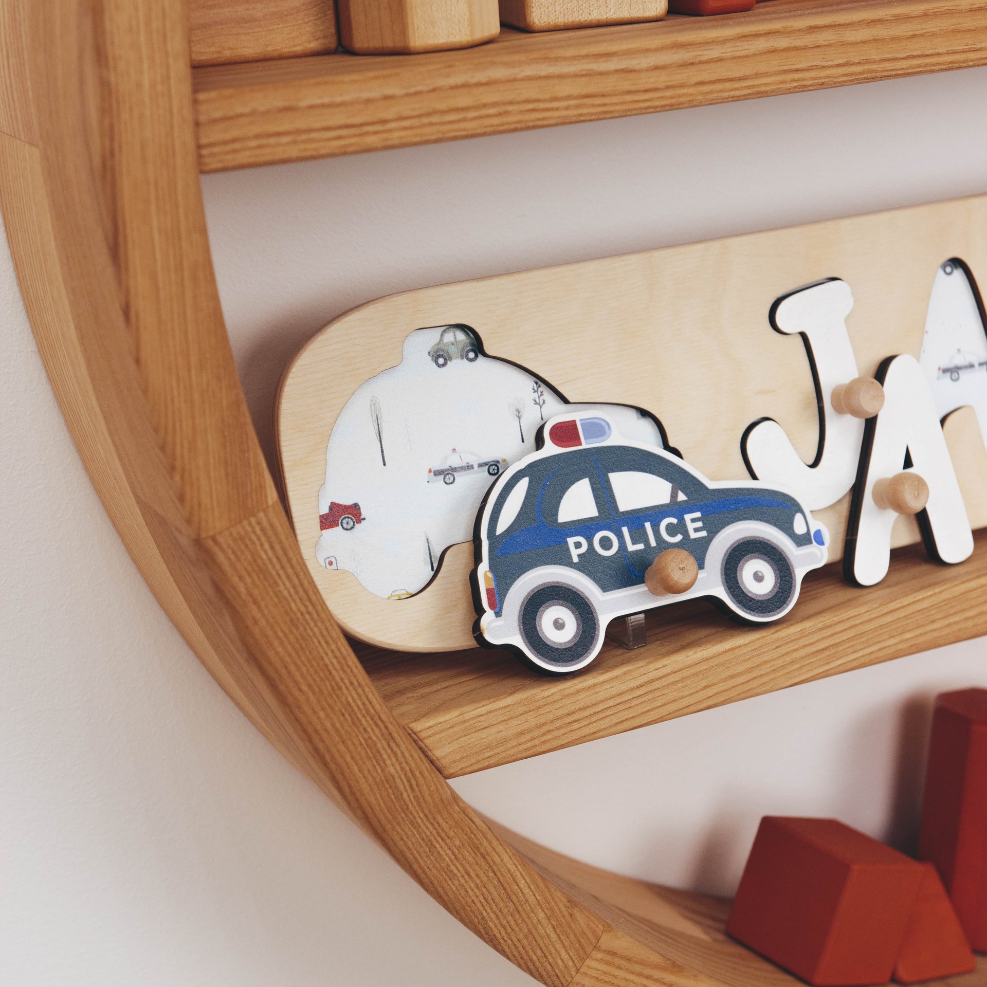 Custom Cars Name Puzzle - Educational Wooden Toy for Toddlers