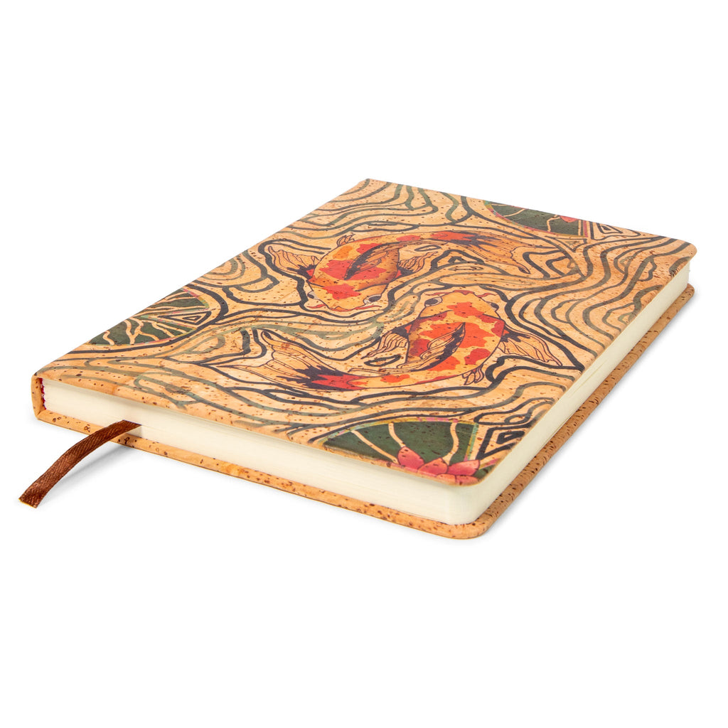 Pond of Harmony Cork Journal - A5 Bohemian Nature-Inspired Notebook