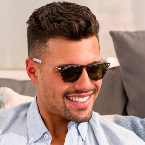Positano Slate Polarized Square Sunglasses