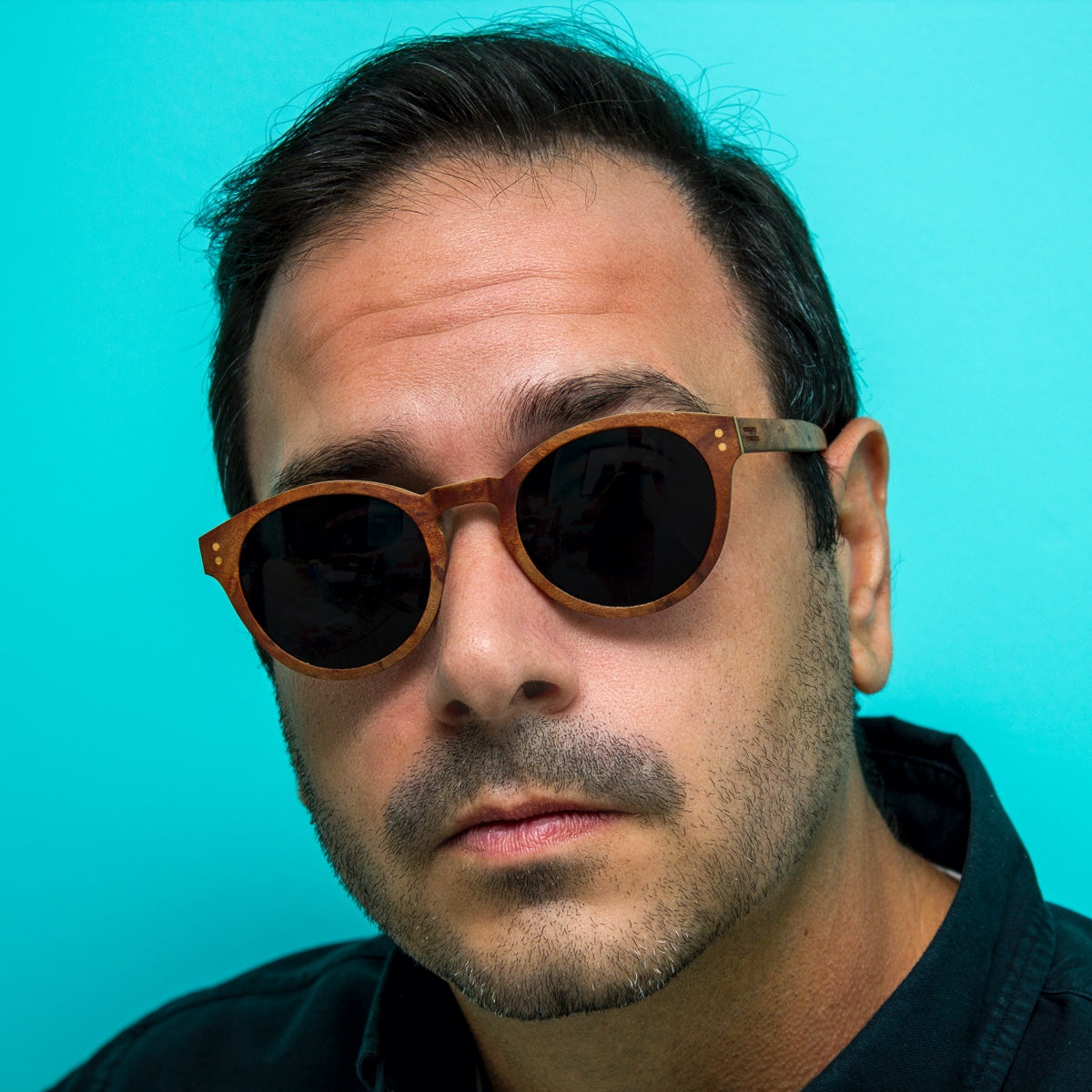 Nassau Wood Sunglasses - Unisex Minimalist Natural Grain Frames