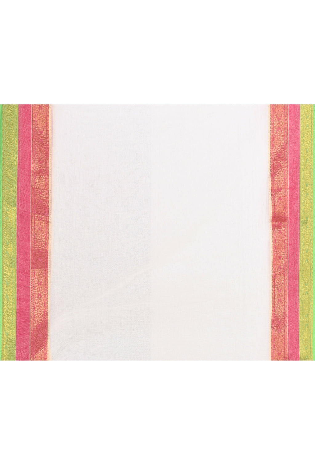 Off White Cotton Saree with Embellished Zari Border