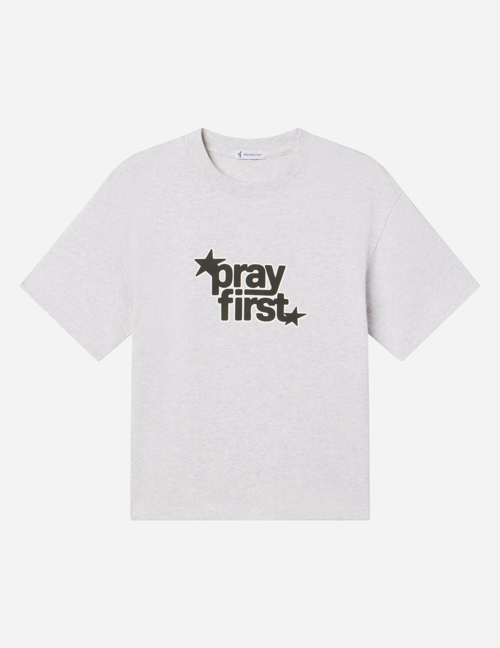 Pray First Heavyweight Cotton Tee - Structured Boxy Fit