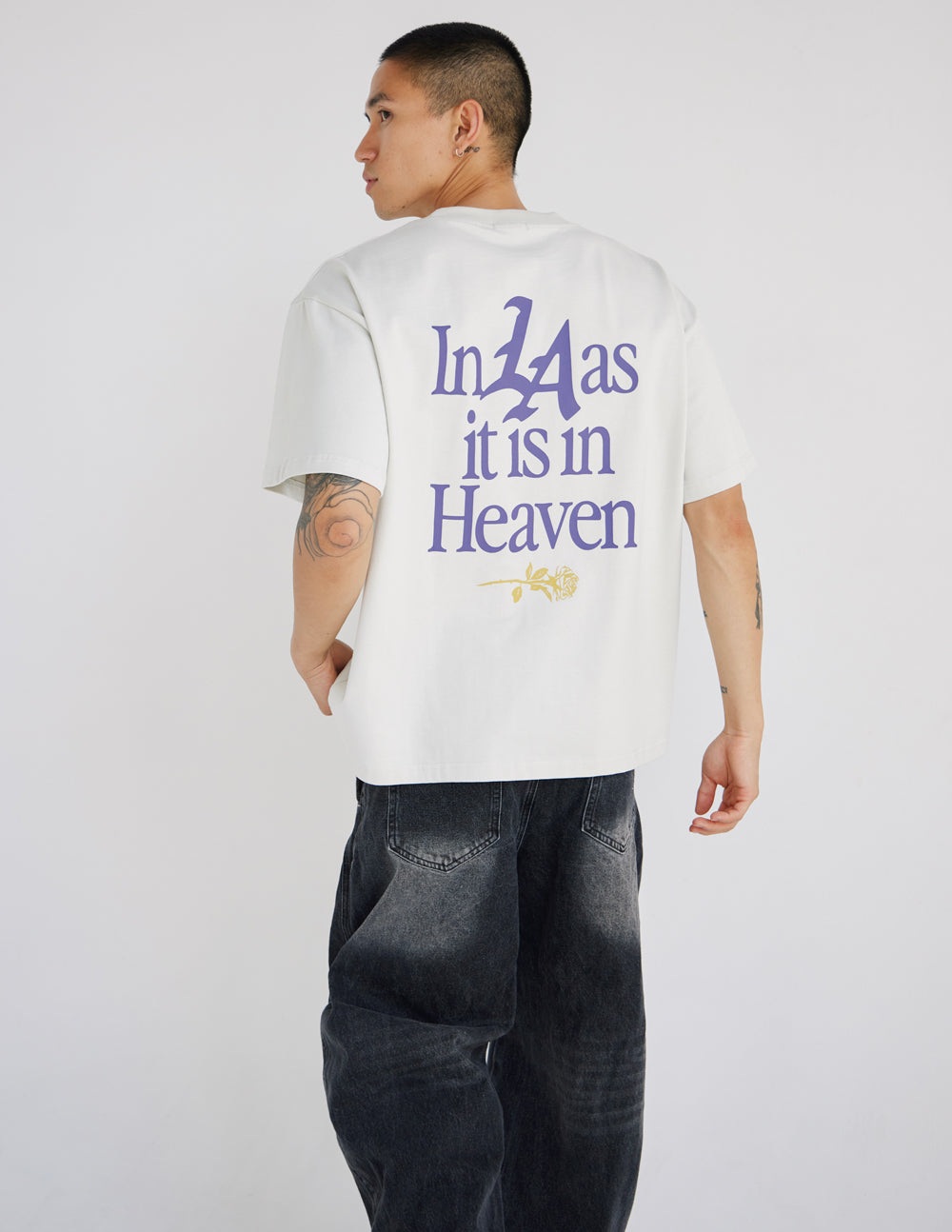 Pray for Los Angeles Heavyweight Tee - Oversized Streetwear Graphic
