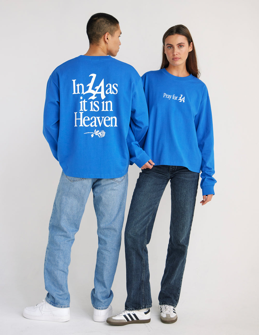 Pray for Los Angeles Long Sleeve Heavyweight Cotton Tee