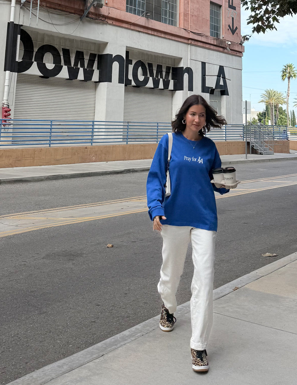 Pray for Los Angeles Long Sleeve Heavyweight Cotton Tee