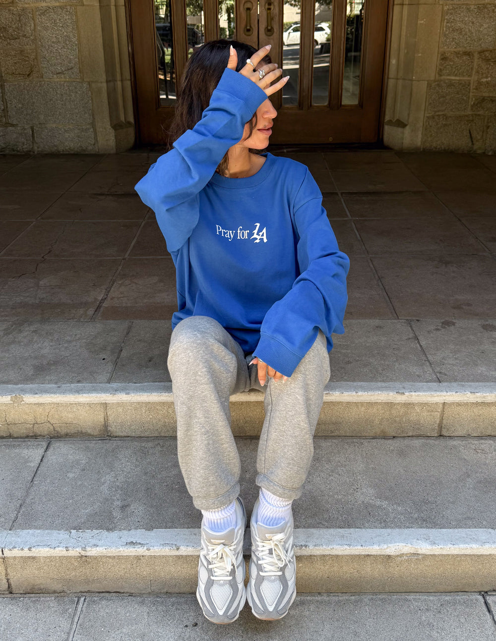 Pray for Los Angeles Long Sleeve Heavyweight Cotton Tee