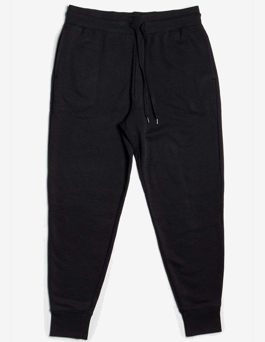 Premium Fleece Jogger Sweatpants with Drawstring Waist Black - Image 2