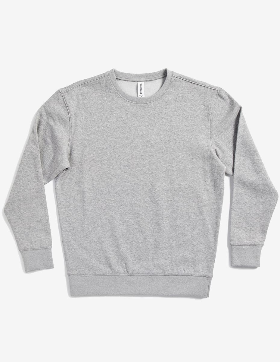 Midweight Crew Neck Fleece Sweatshirt in Charcoal Grey - Image 11