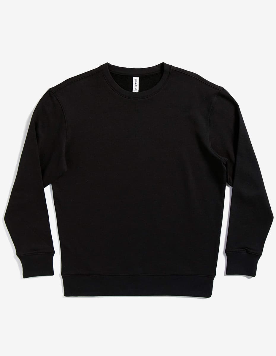 Midweight Crew Neck Fleece Sweatshirt in Charcoal Grey - Image 9
