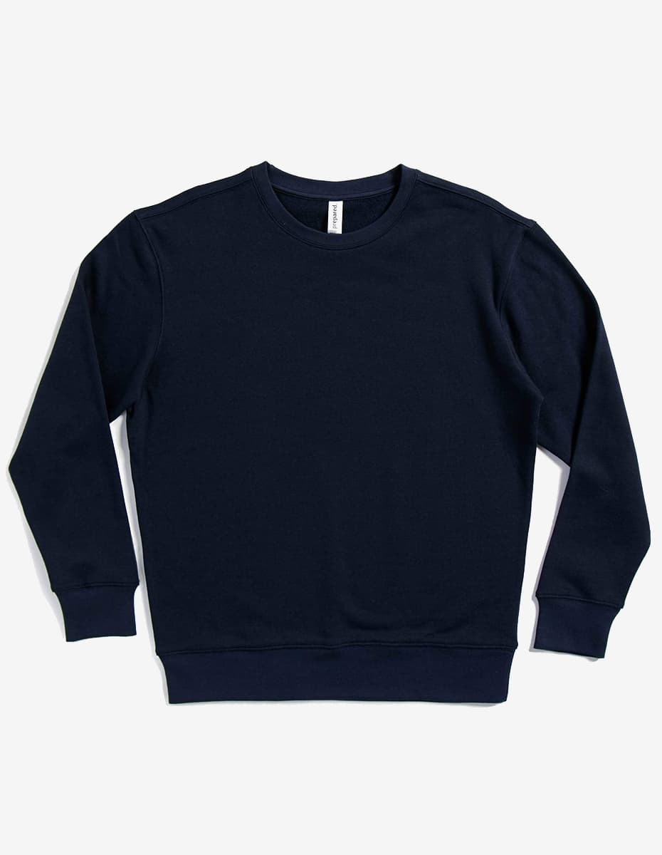Midweight Crew Neck Fleece Sweatshirt in Charcoal Grey - Image 14