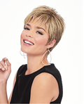 Pretty Short Pixie Wig in Chestnut color, styled for a modern professional look.