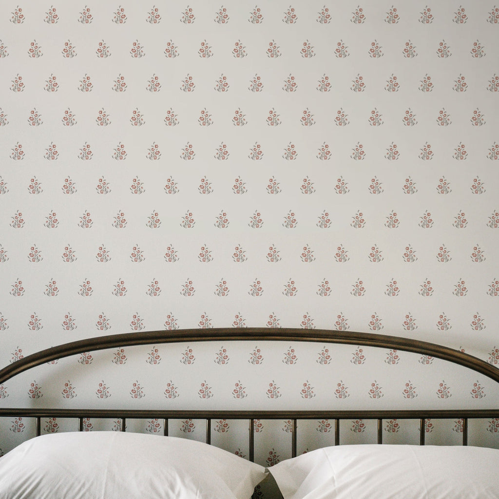 Vintage Floral Wallpaper, Traditional Cottagecore Wall Decor