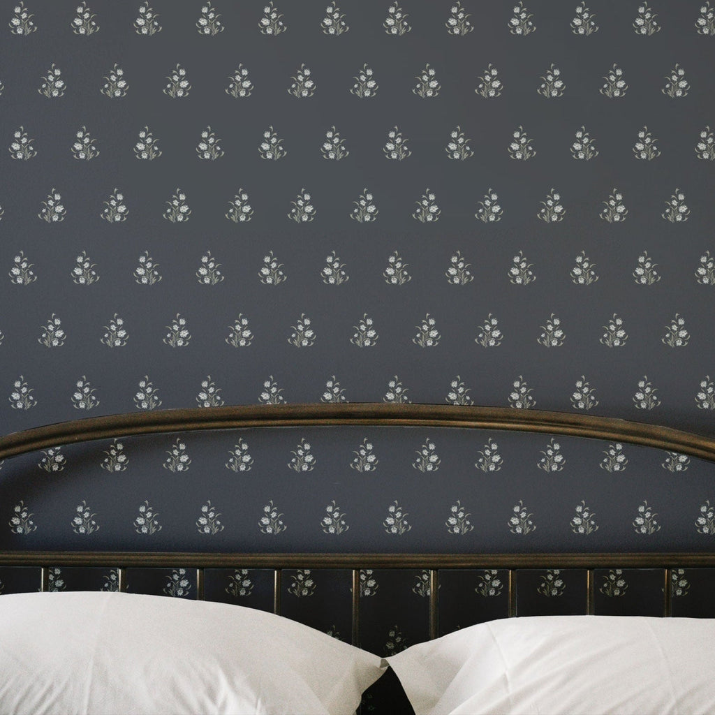 Vintage Floral Wallpaper, Traditional Cottagecore Wall Decor