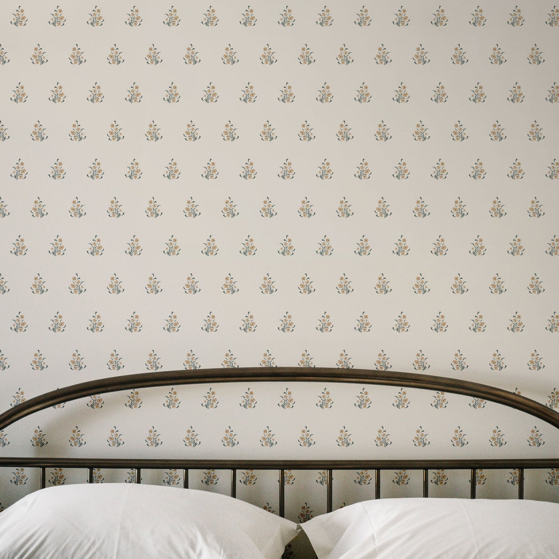 Vintage Floral Wallpaper, Traditional Cottagecore Wall Decor