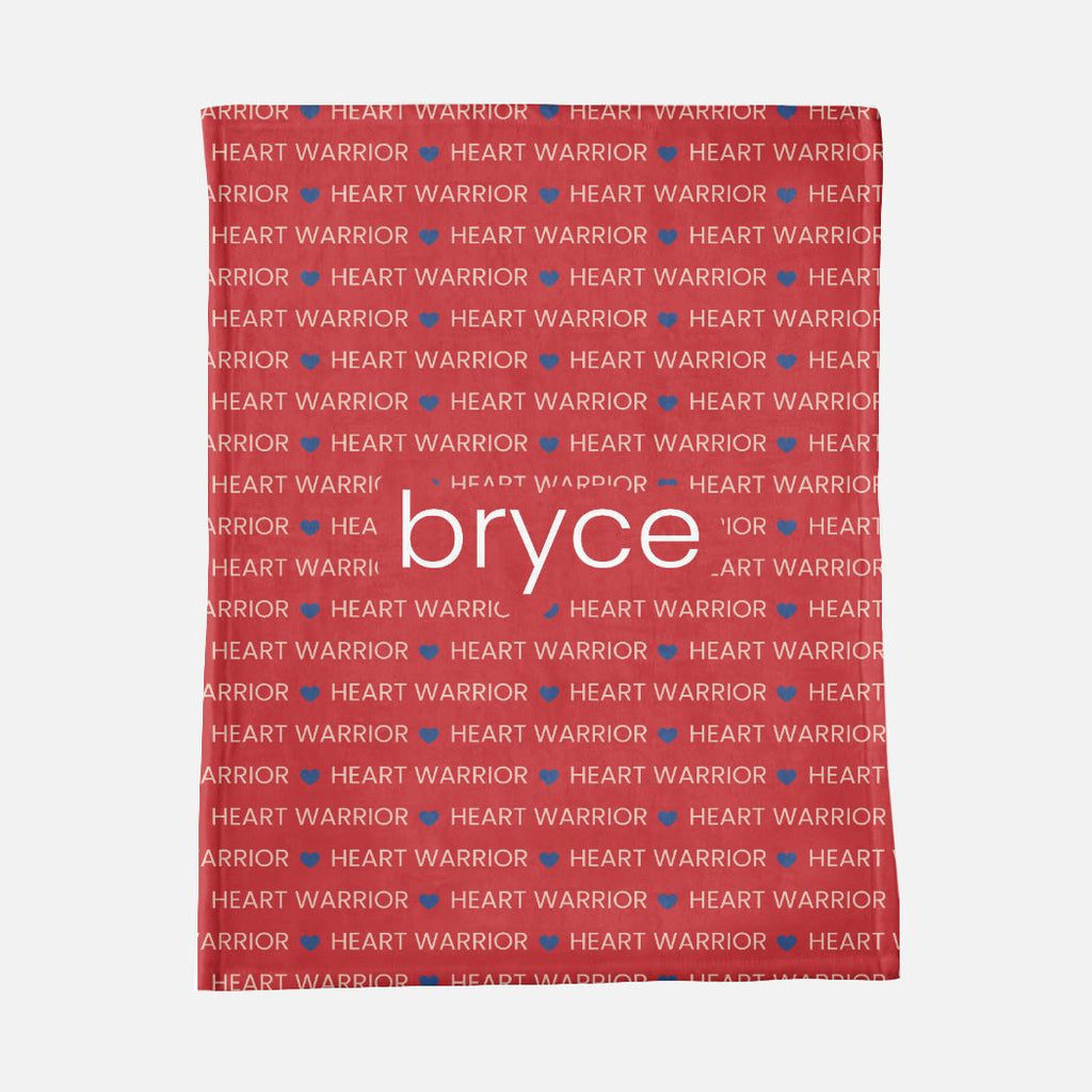 Heart Warrior Personalized Minky Blanket