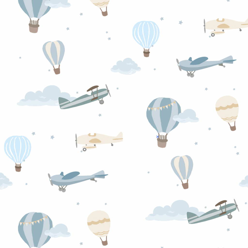 Little Airplanes Pima Hooded Towel