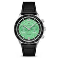The Apex Prism watch in Frosted Jade featuring a 42mm circular face and matte metallic finish.