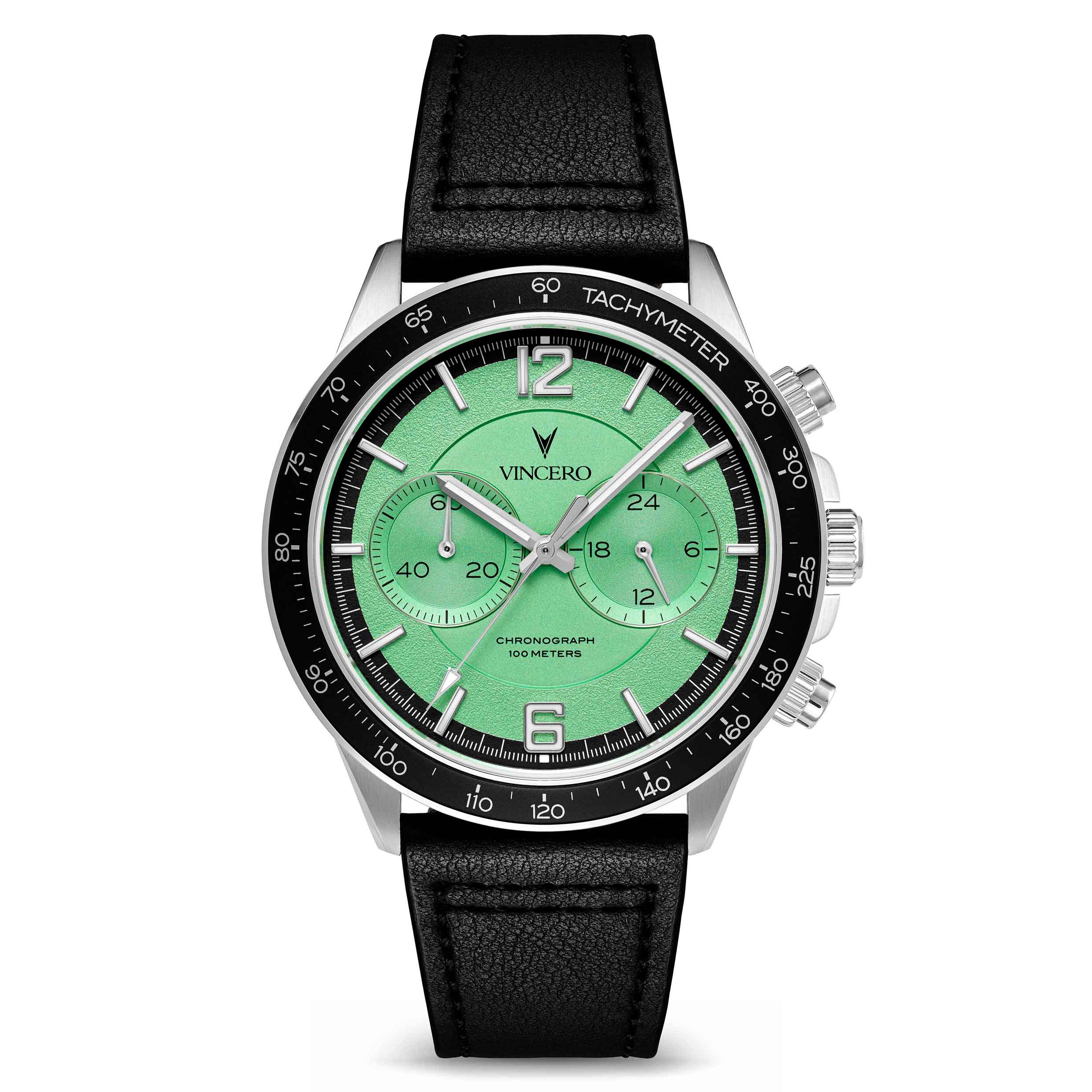 The Apex Prism watch in Frosted Jade featuring a 42mm circular face and matte metallic finish.
