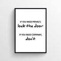 Privacy or Company Bathroom Poster