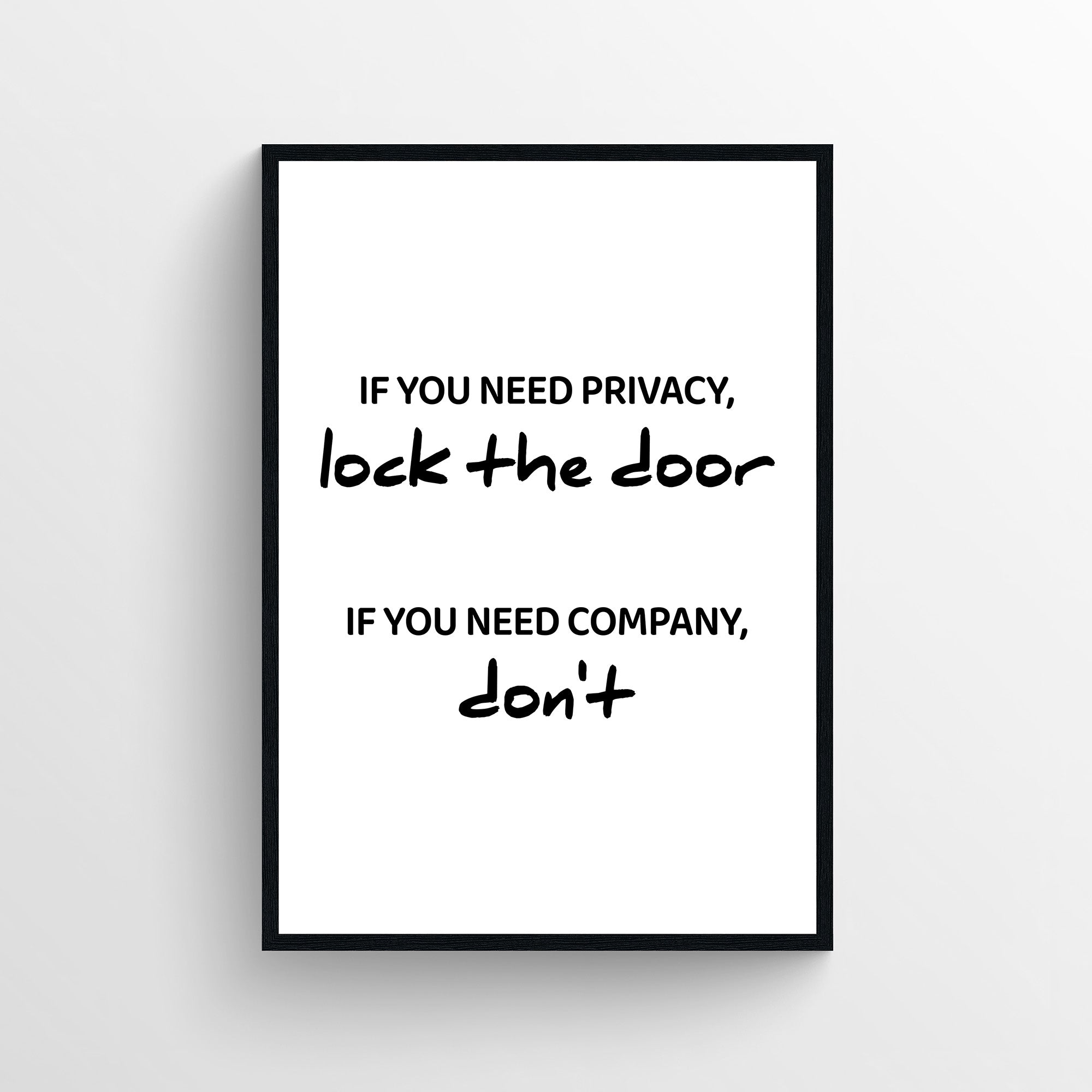 Privacy or Company Bathroom Poster