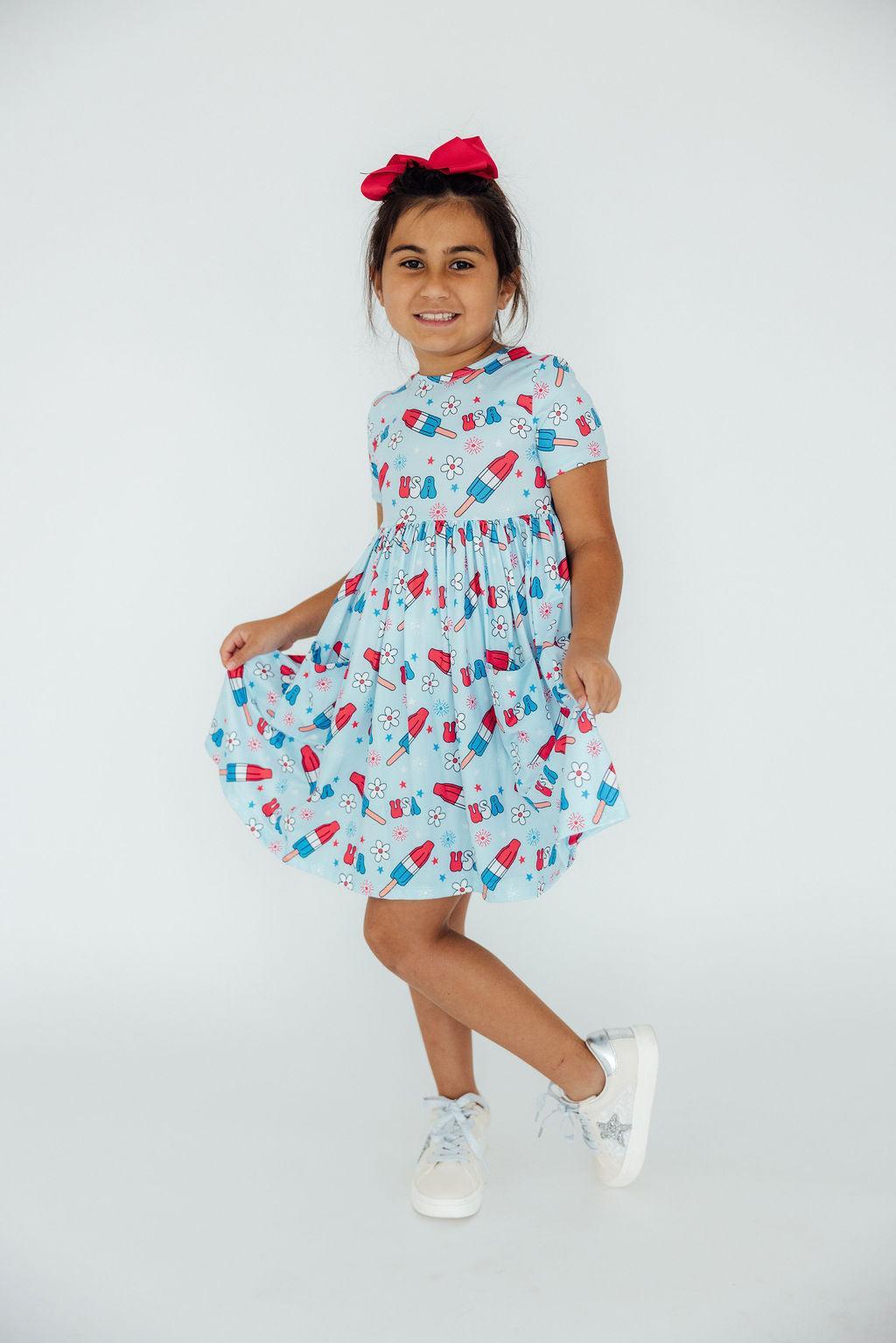 Proudly Patriotic S/S Pocket Twirl Dress