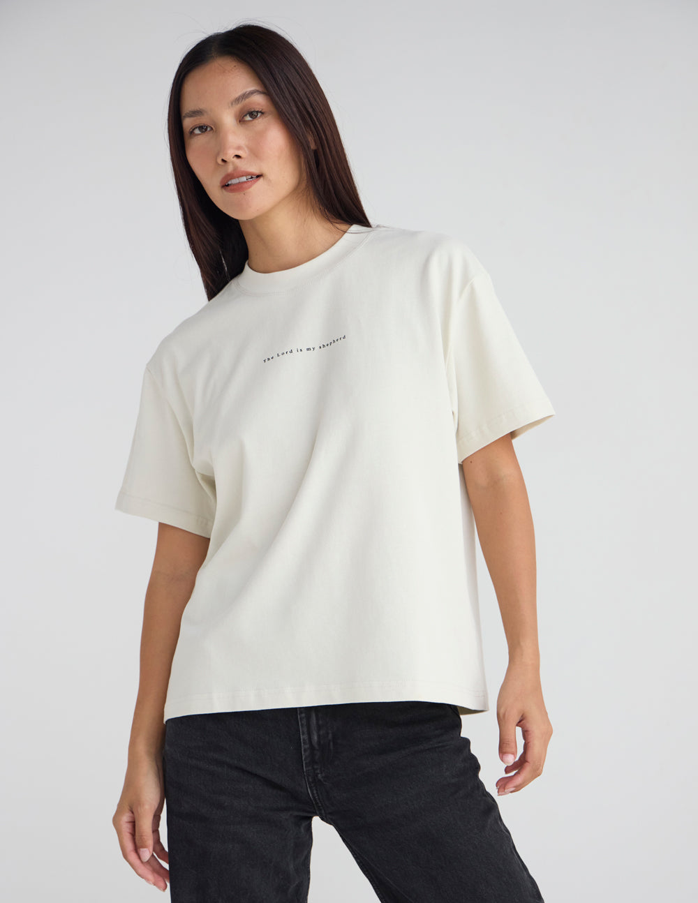 Psalm 23 Unisex Tee in Off-White and Black