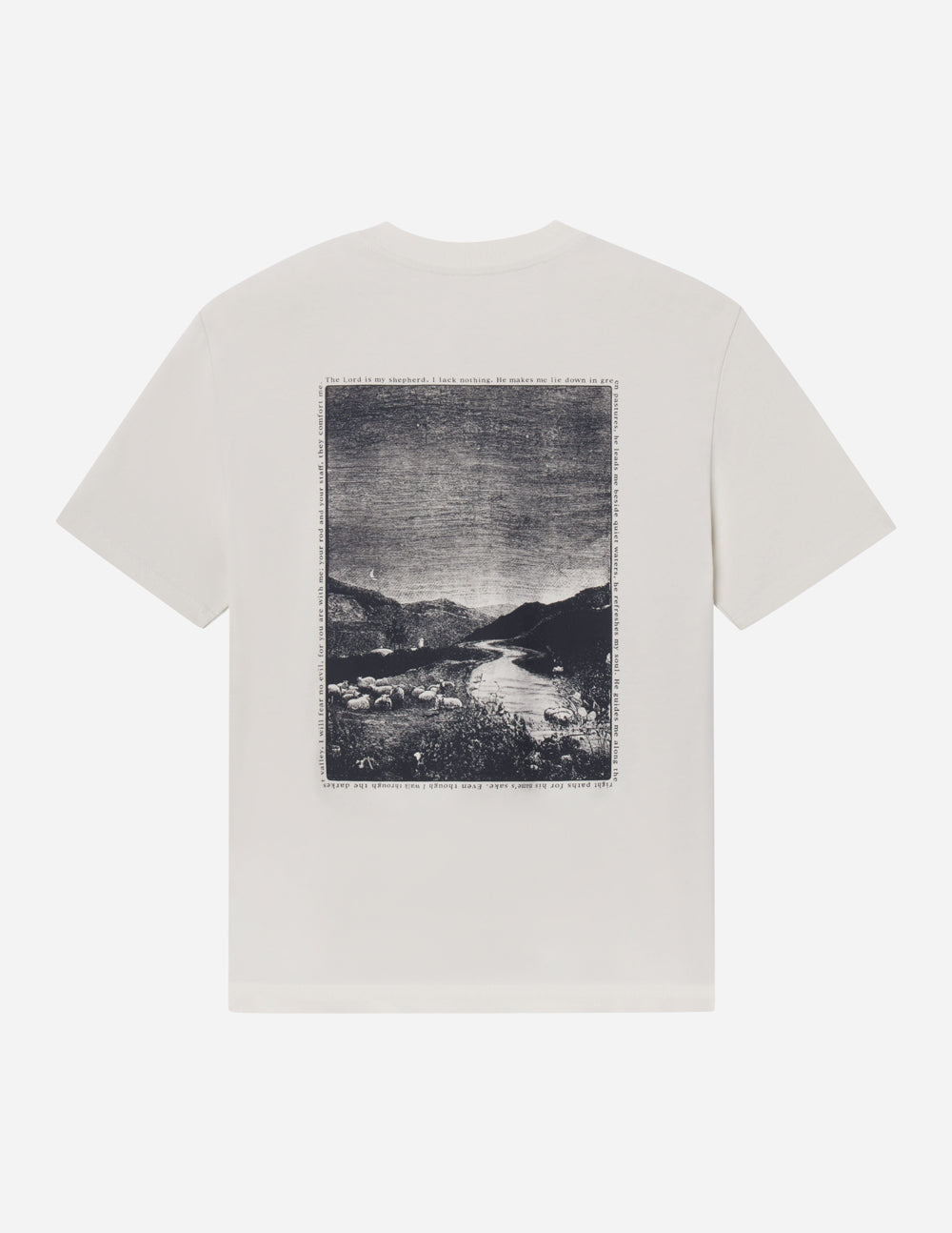 Psalm 23 Unisex Tee in Off-White and Black