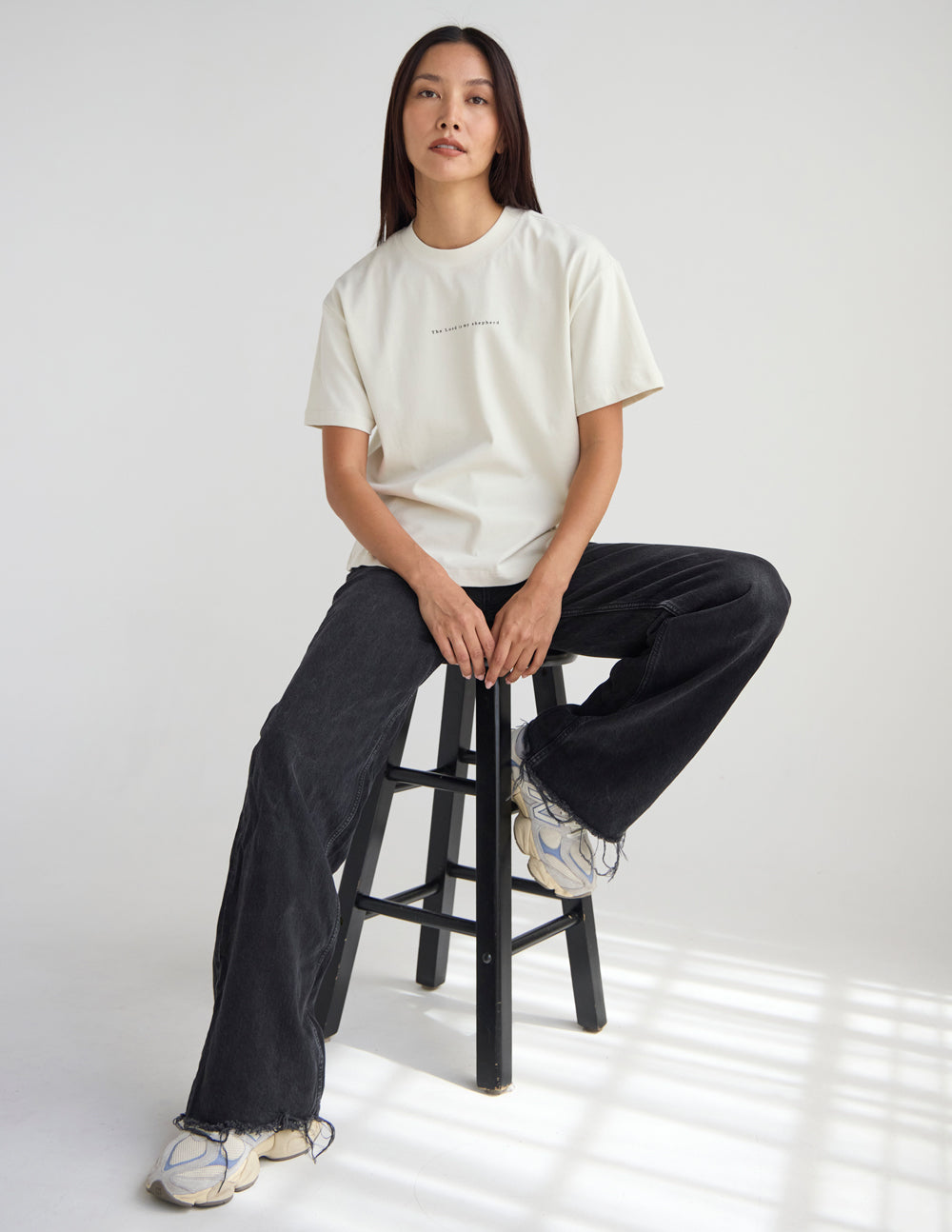 Psalm 23 Unisex Tee in Off-White and Black