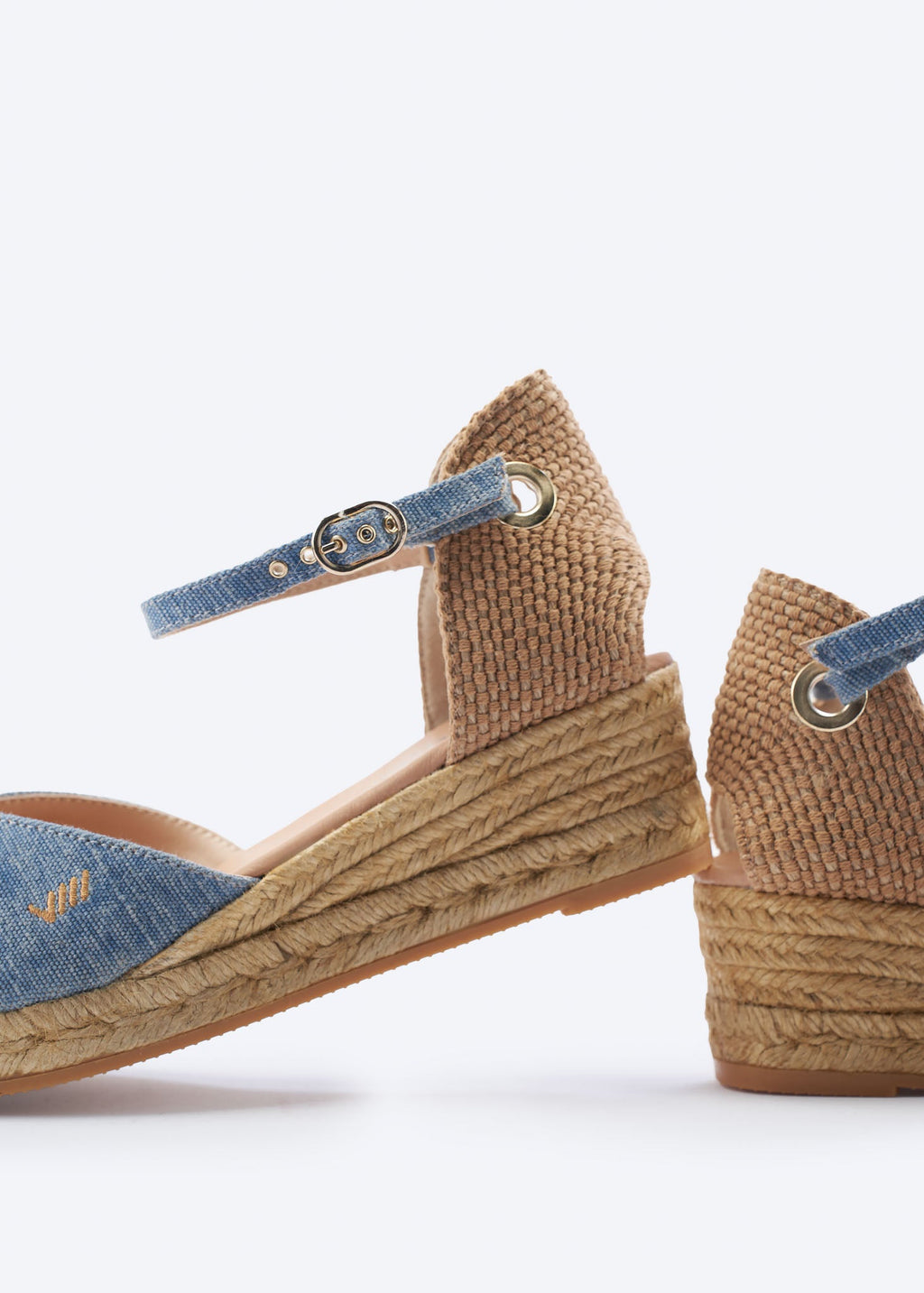 Pubol Premium Fabrics Canvas Espadrille Wedges