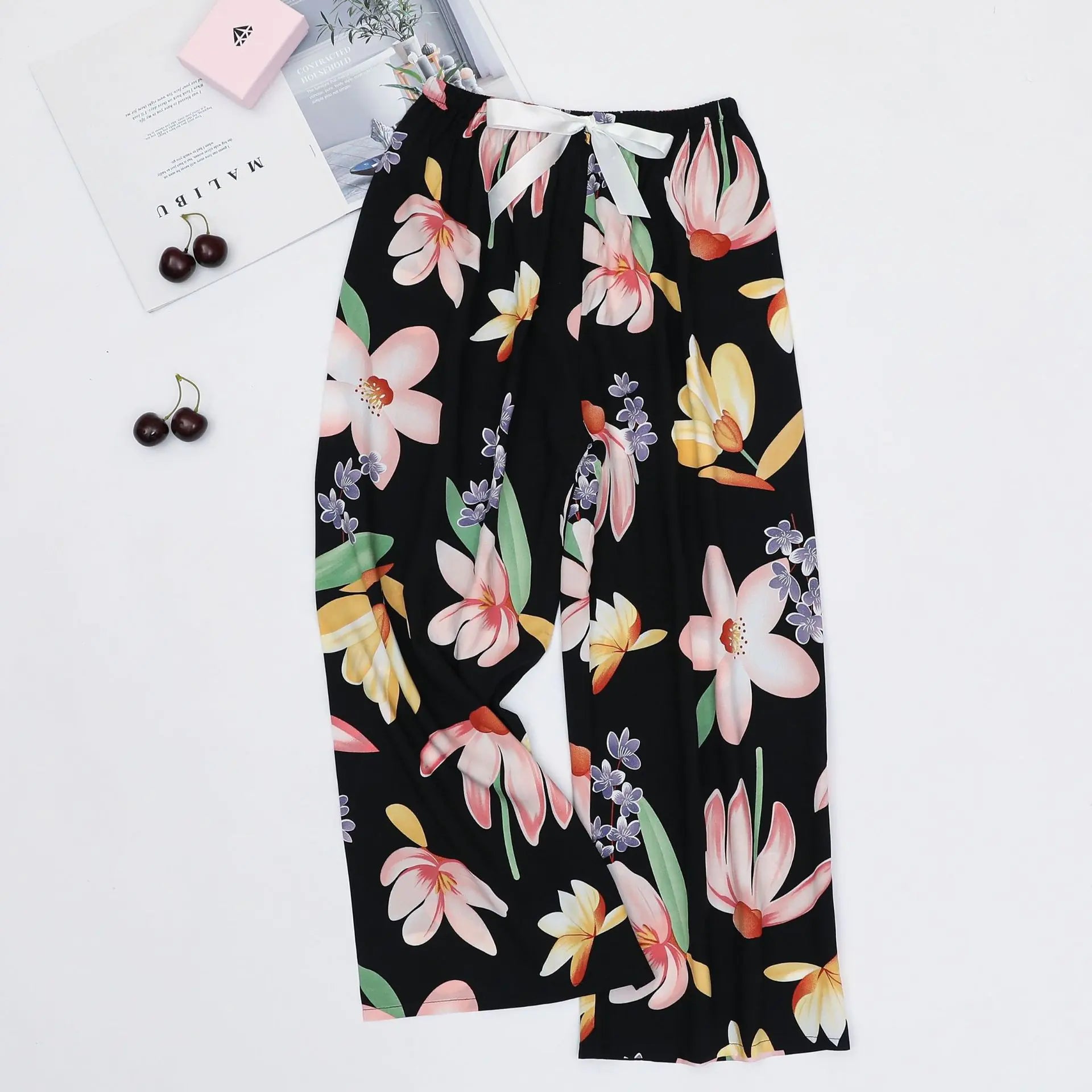 Women's Loose Casual Printed Pajama Sleep Pants - Image 28