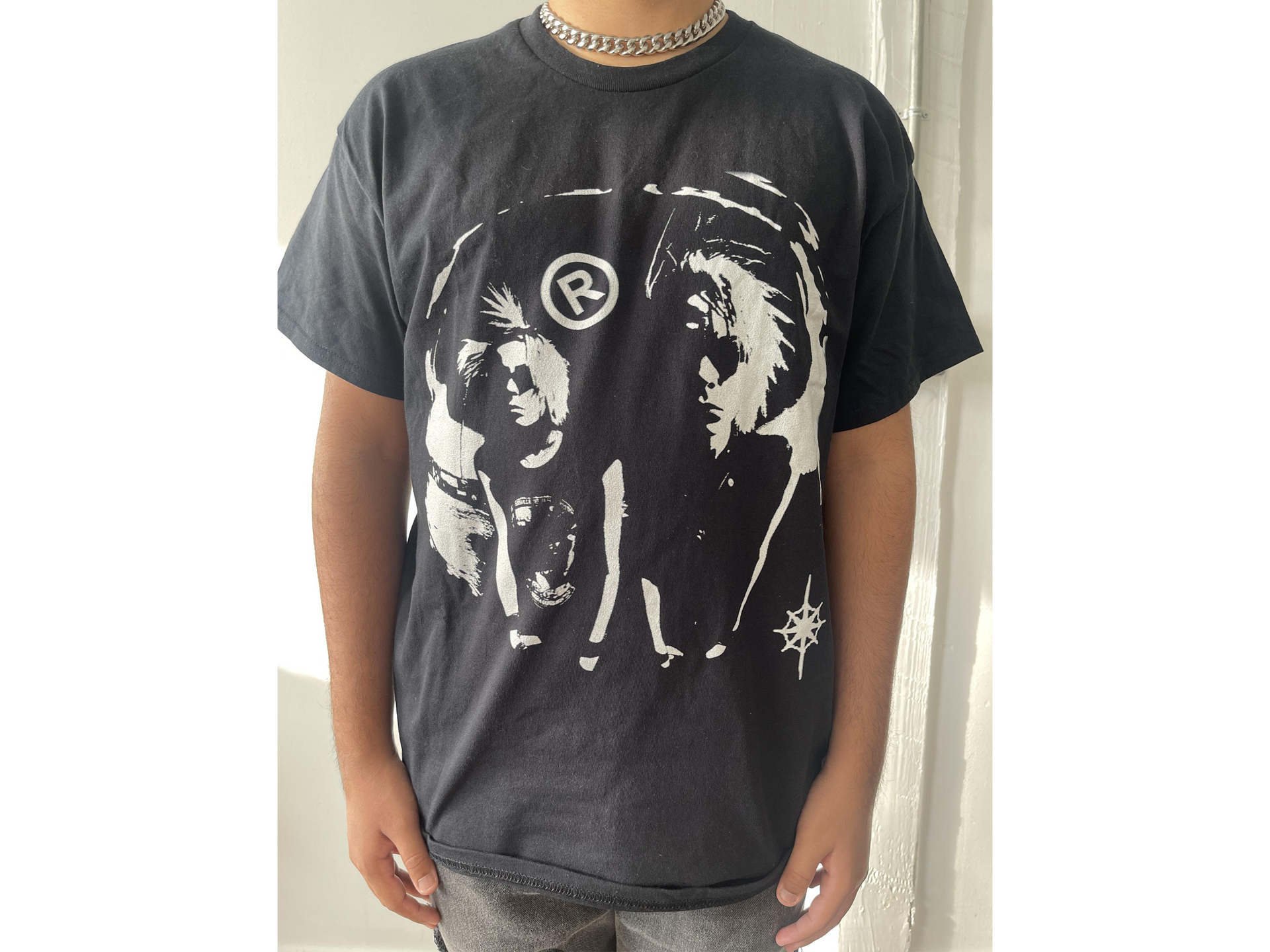 Black Opium Punk Rock Graphic Streetwear Crewneck Cotton T-Shirt - Image 3