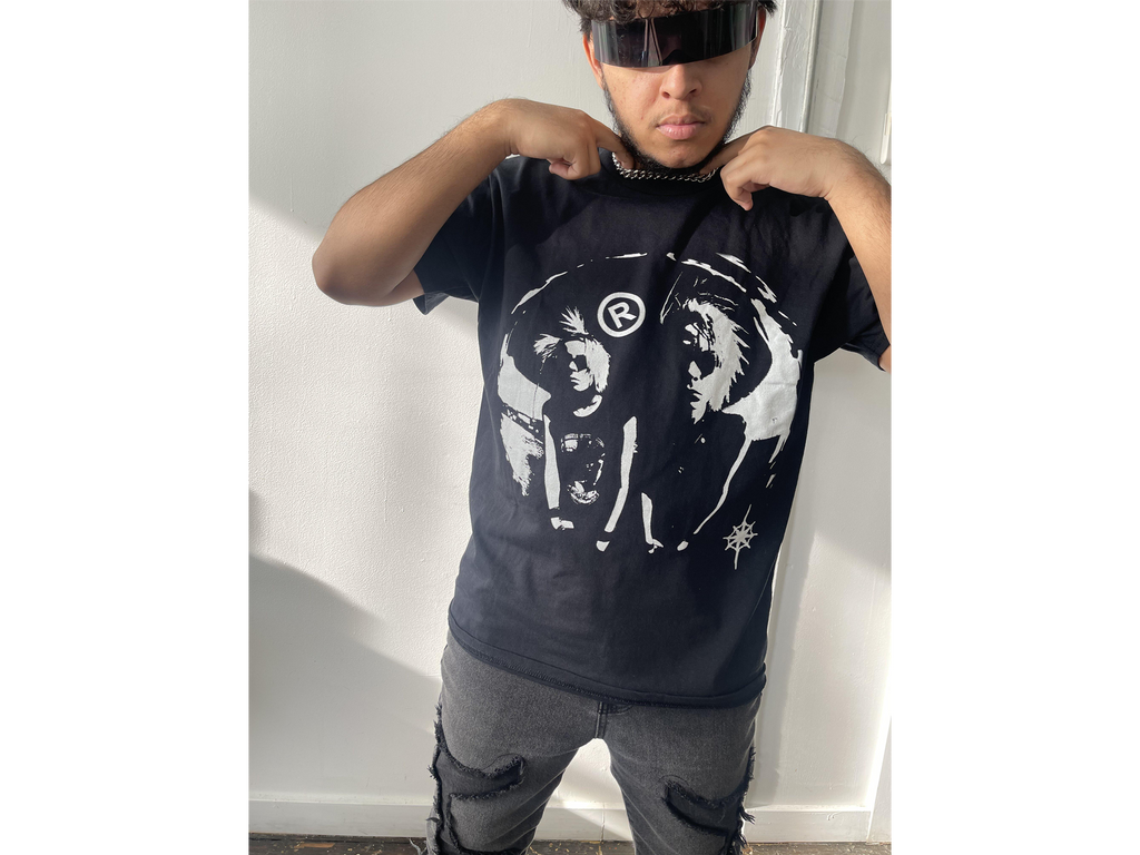 Black Opium Punk Rock Graphic Streetwear Crewneck Cotton T-Shirt - Image 4