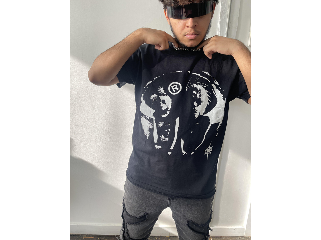 Black Opium Punk Rock Graphic Streetwear Crewneck Cotton T-Shirt - Image 4