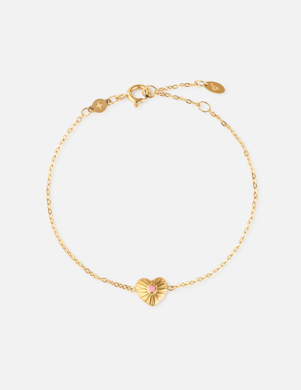 Close-up view of the Pure in Heart Link Bracelet featuring a refined link design and adjustable fit.