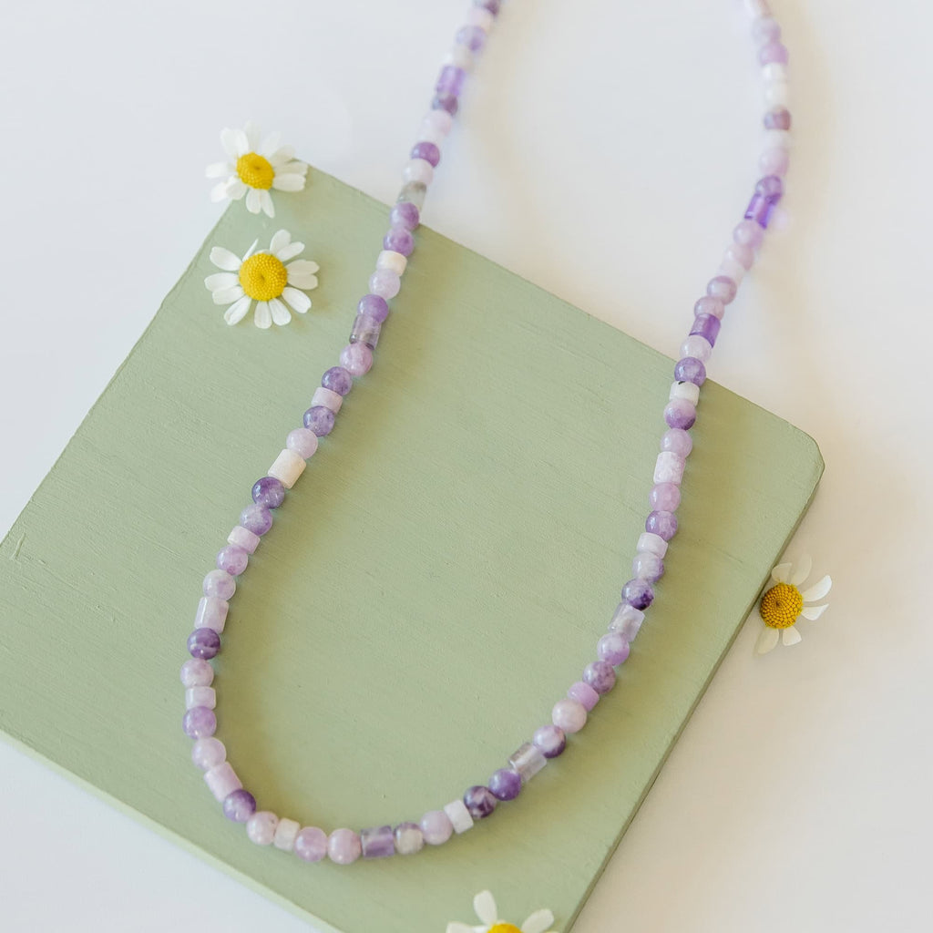 Lilac Veda Beaded Necklace