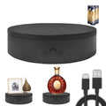 ComXim Rotating Display Stand Easy to Switch Direction Adjustable Speed Motorized Elctric Turntable Used for Product Display Jewelry Shoes Shooting and Display (7.87" black)