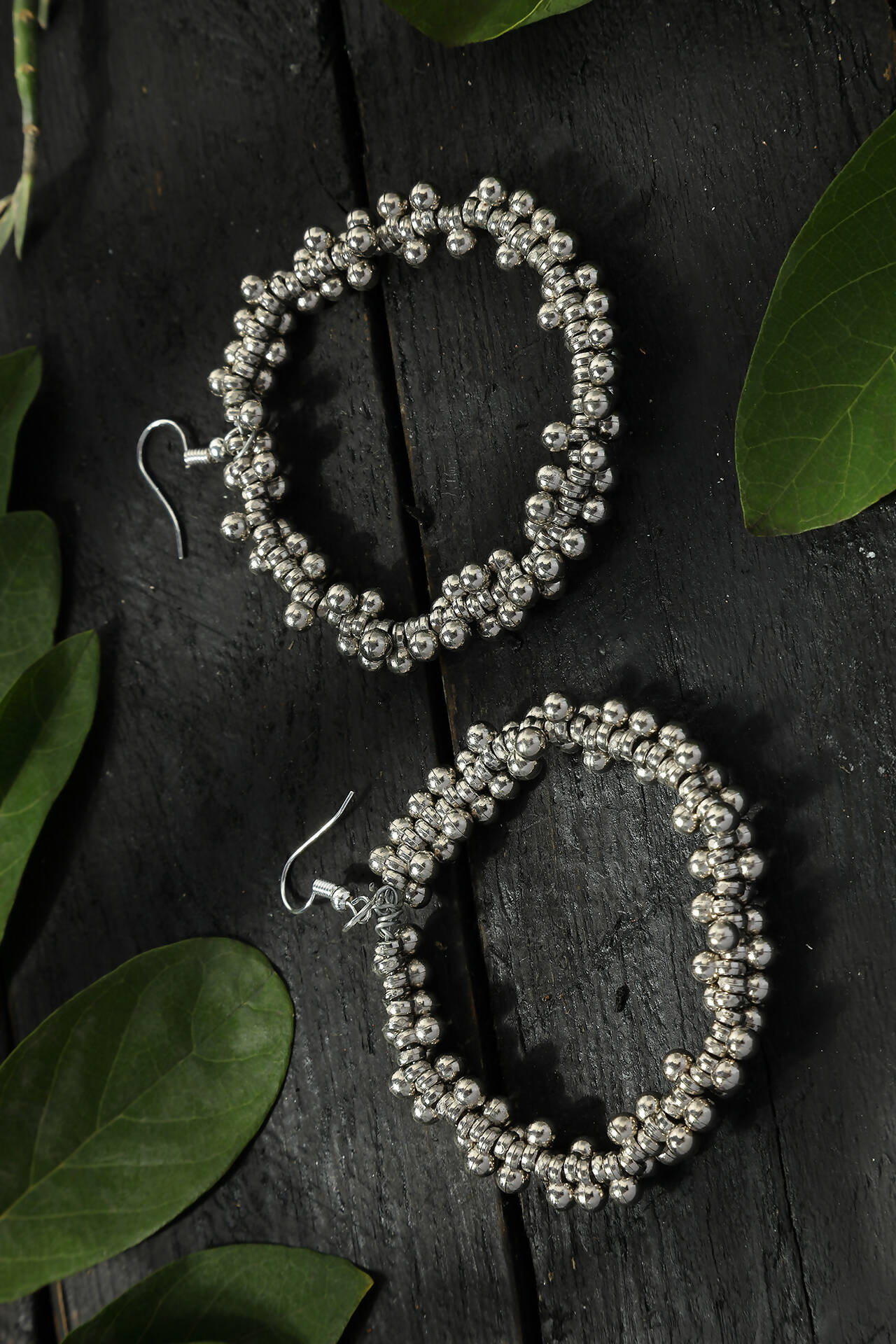 Kaali Mata Long Necklace in Oxidised Silver-Plated Brass