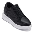CALTO - Q510 - 2.6 Inches Taller Lightweight (Black/White Sole) - Chunky Sole Sneakers