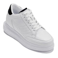 CALTO - Q511 - 2.6 Inches Taller Lightweight (White/White Sole) - Chunky Sole Sneakers