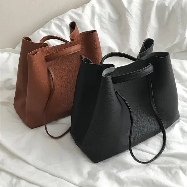 Retro Large Capacity Tote Shoulder Bag for Women