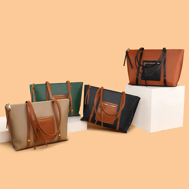 Large Capacity Leather Tote Bag for Women Fashion