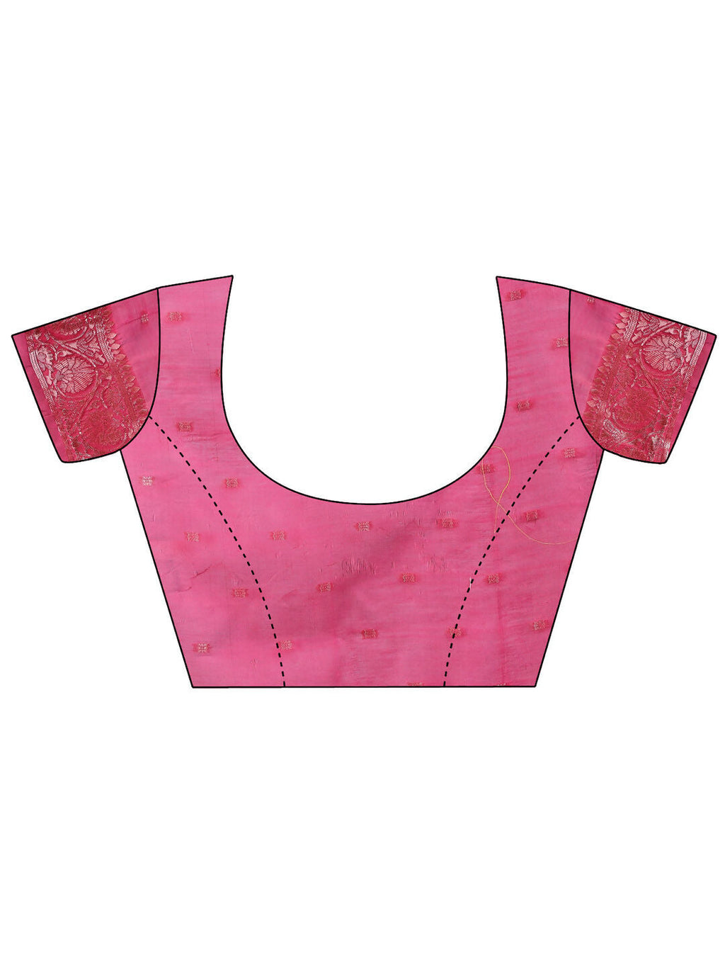 Pink Linen Cotton Saree with Matching Blouse Piece