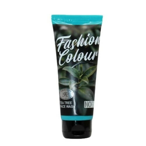 Fashion Colour Tea Tree Face Wash bottle in teal and black packaging